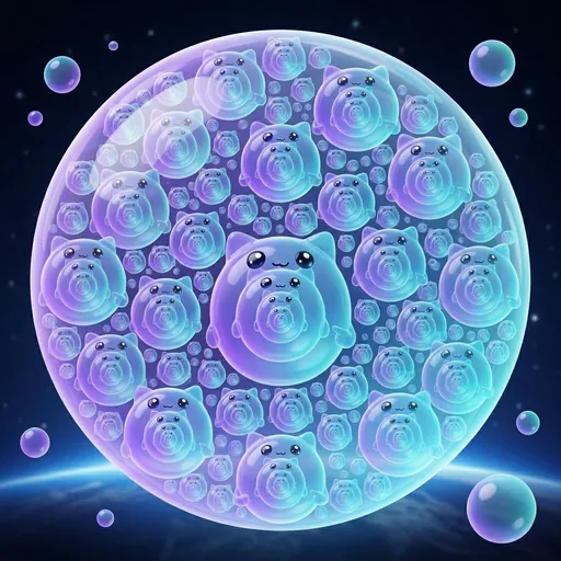 A giant bubble filled with SOLADA cats